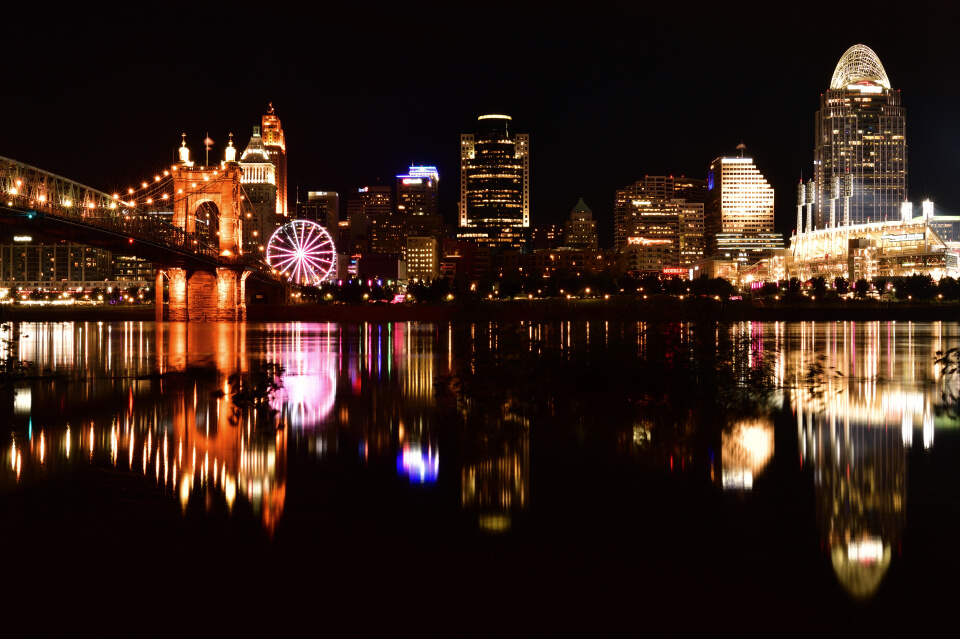 アメリカ大都市・夜景写真撮影名所　シンシナティ・オハイオ州