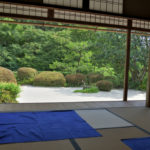 詩仙堂丈山寺の青もみじ新緑写真