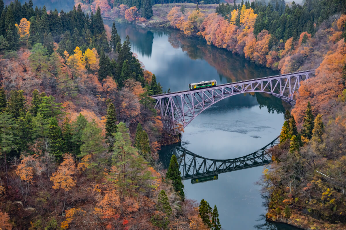 第一只見川橋梁ビューポイント写真撮影