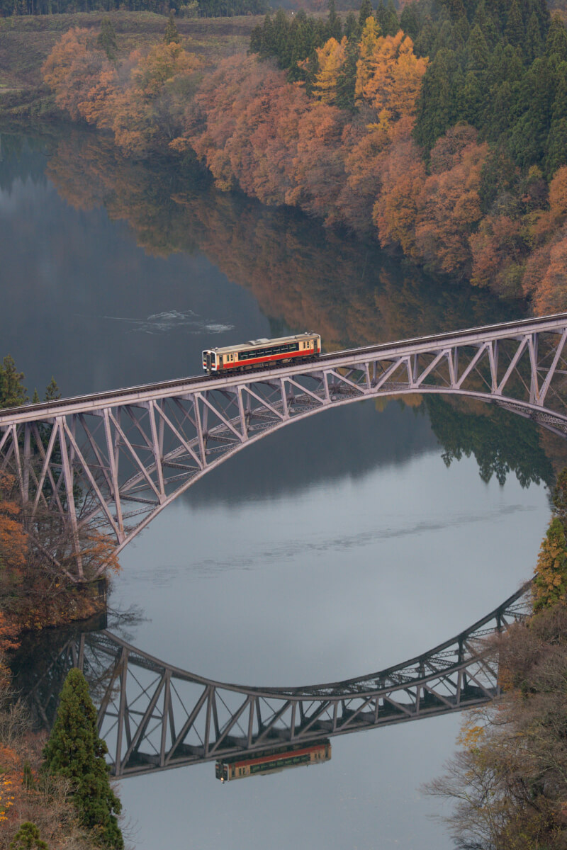 第一只見川橋梁ビューポイント写真撮影