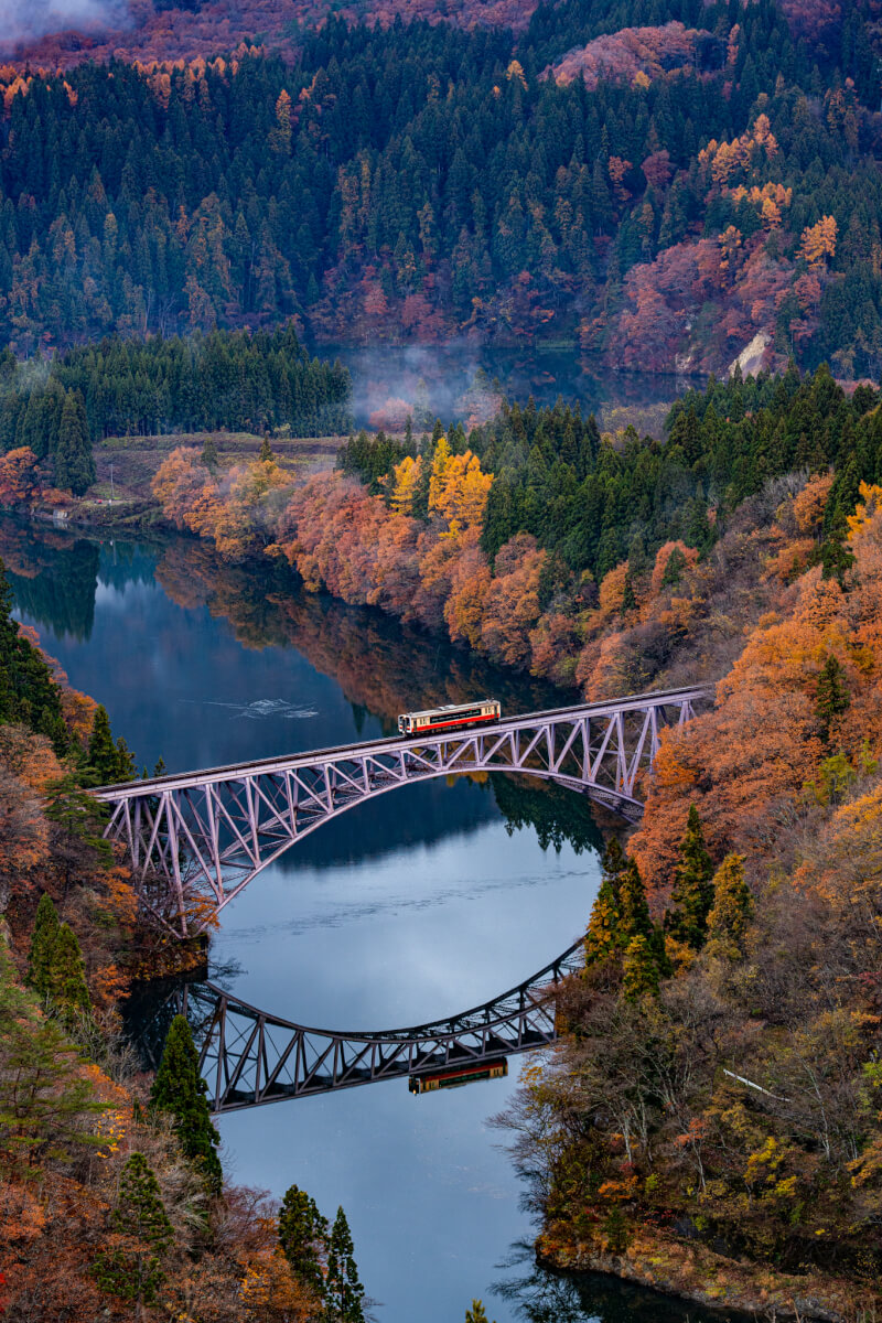 第一只見川橋梁ビューポイント写真撮影