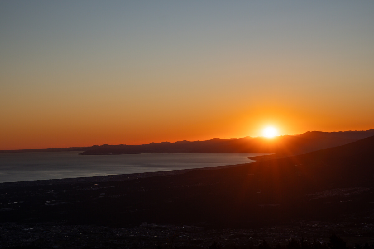 三国峠展望台サンセット写真