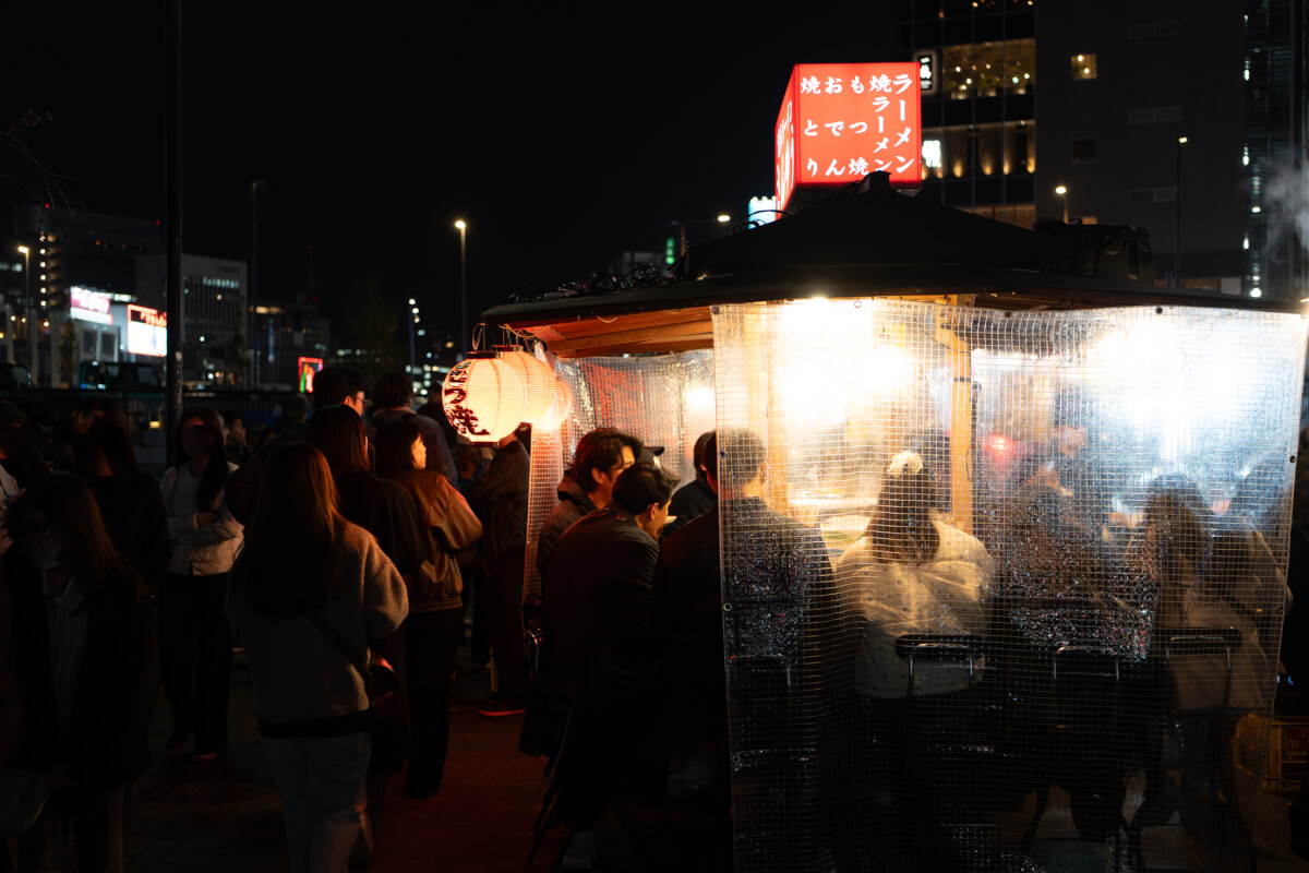 中洲屋台街の夜景写真撮影スポット