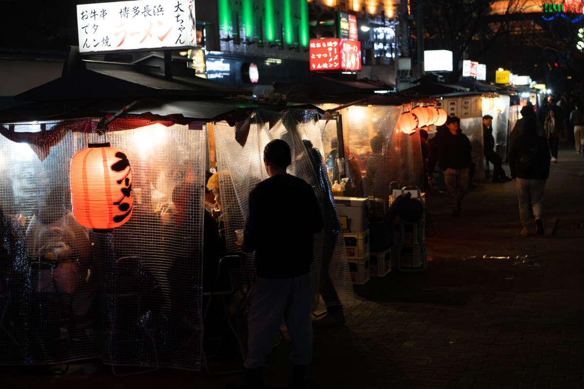 中洲屋台街の夜景写真撮影スポット