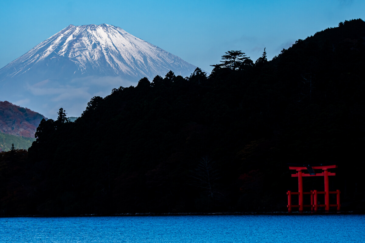 元箱根港で望遠レンズ写真