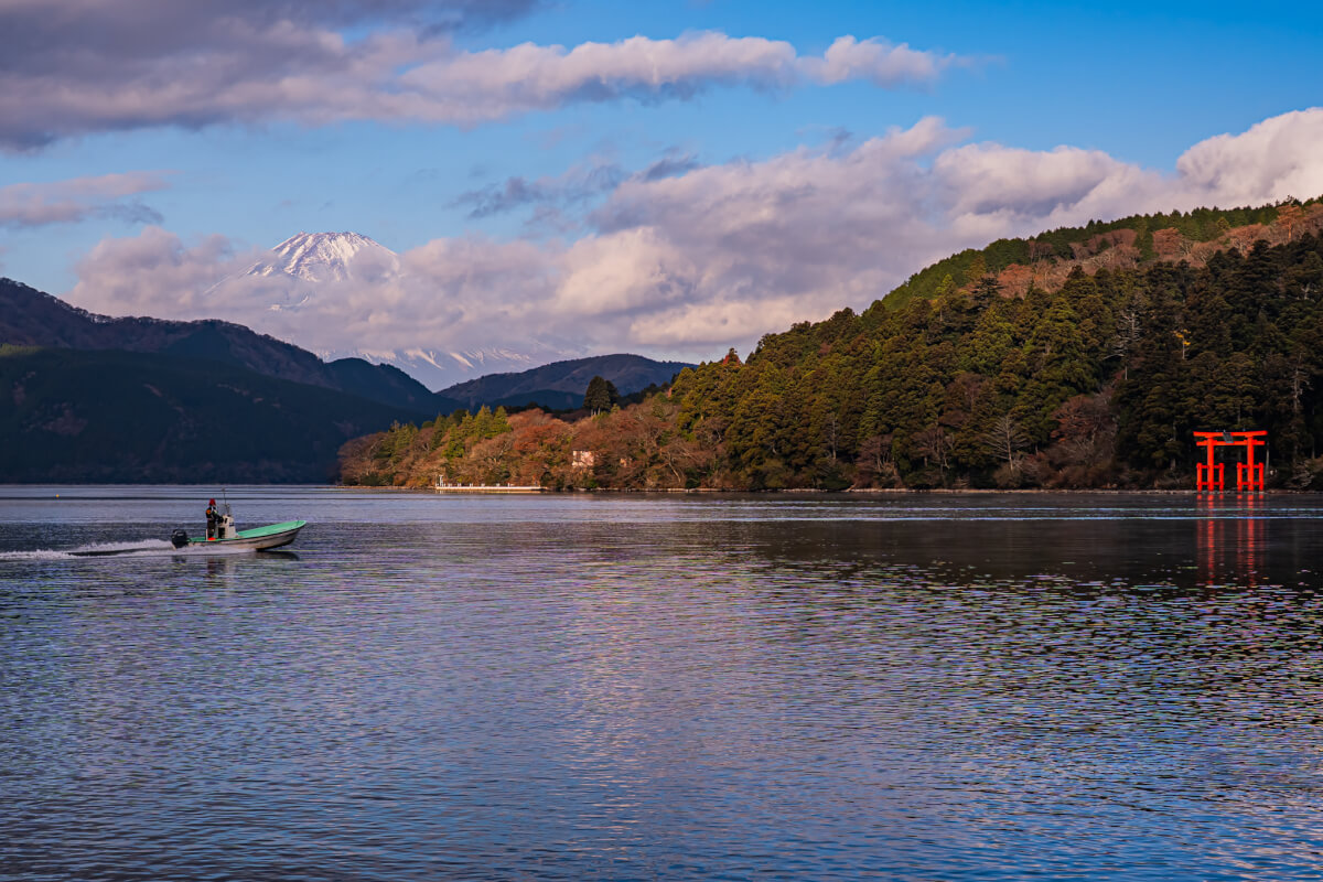元箱根港の富士山
