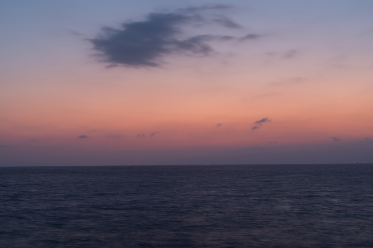 千本浜海岸のサンセット写真撮影