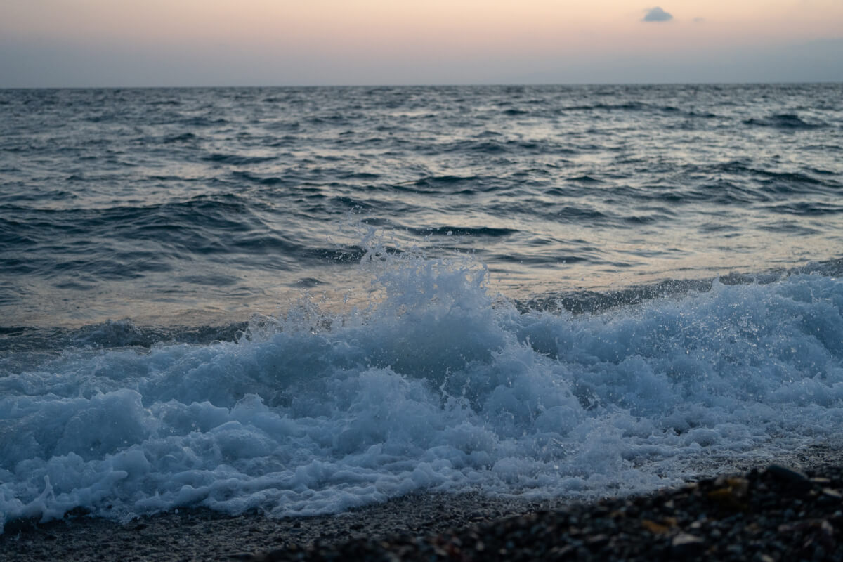 千本浜海岸のサンセット写真撮影