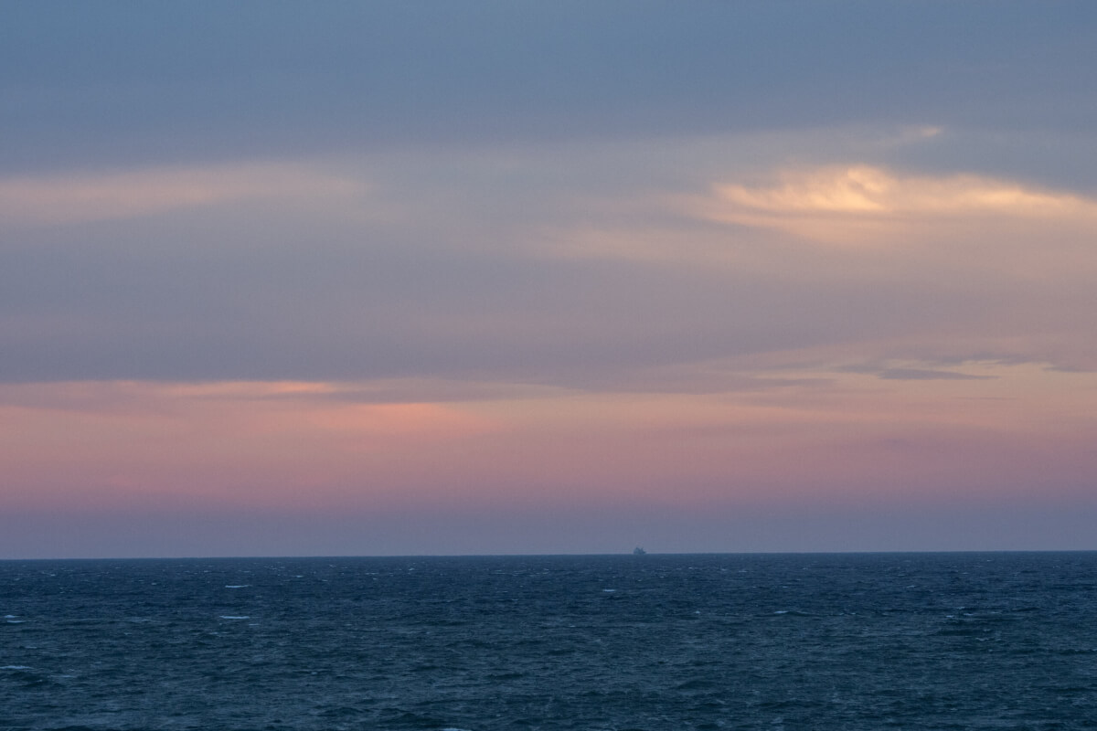 千本浜海岸サンセット写真