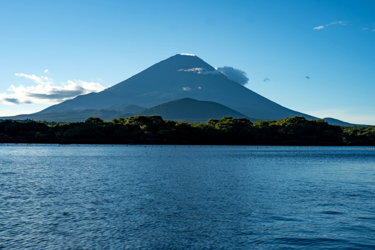 夏の精進湖他手合浜富士山