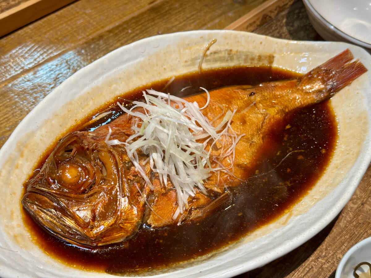大きなキンメ煮付け
