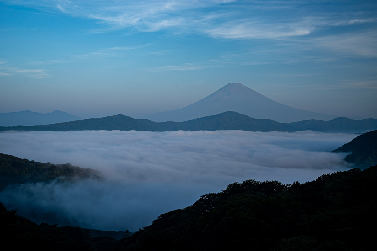 大観山と雲海芦ノ湖富士山