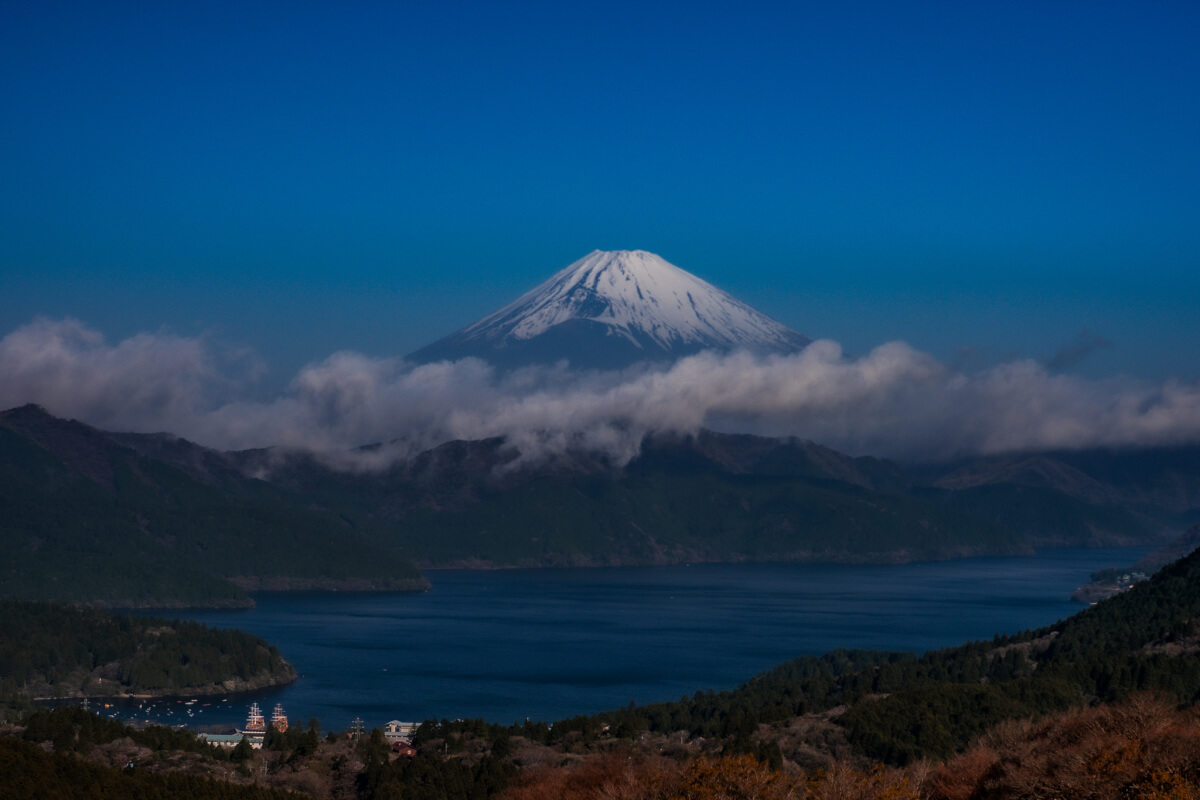 大観山カーブ富士山芦ノ湖画像