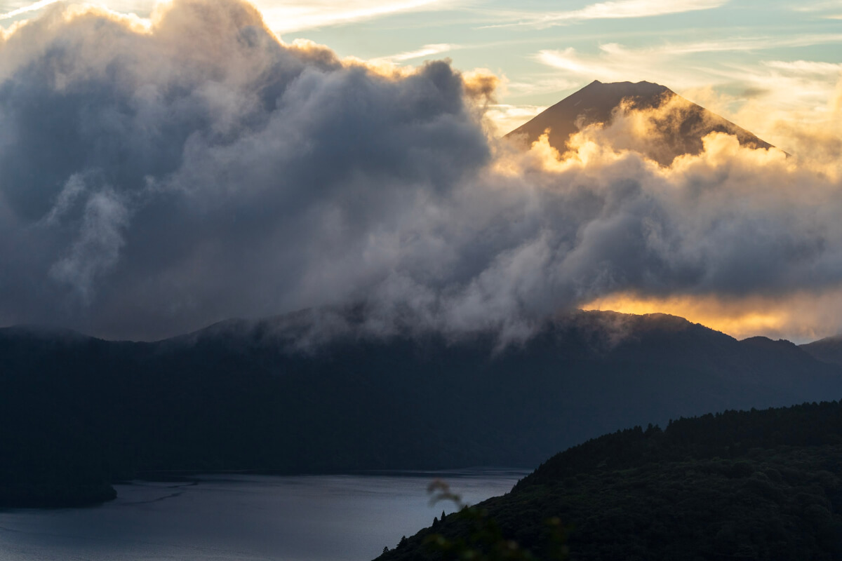 大観山展望台と富士山芦ノ湖