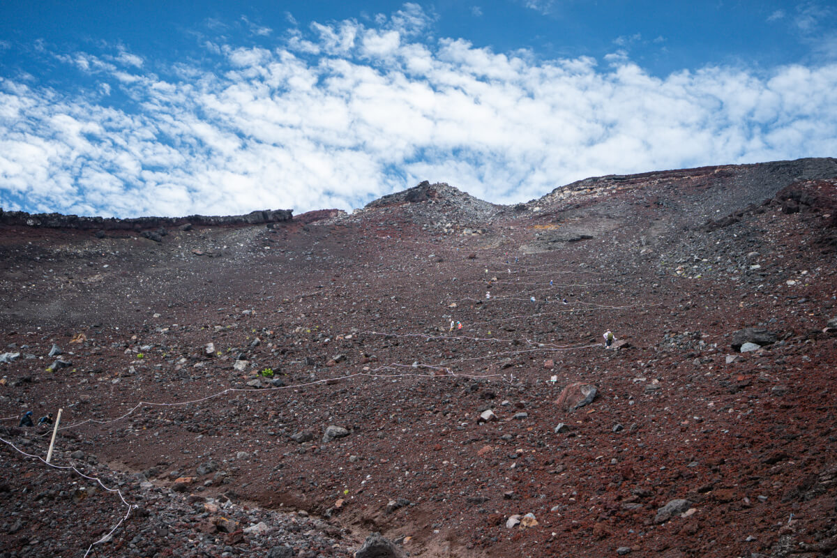 富士山御殿場ルート難易度高めの登山道
