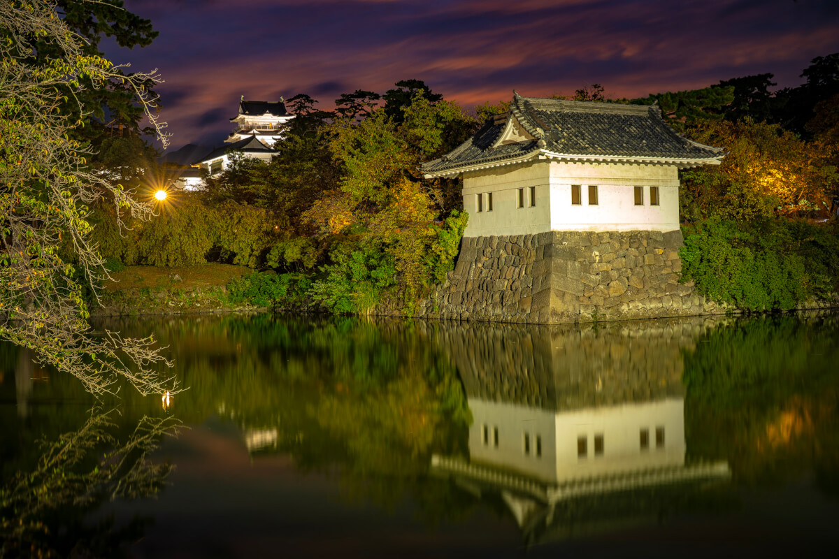 小田原城夜景写真撮影