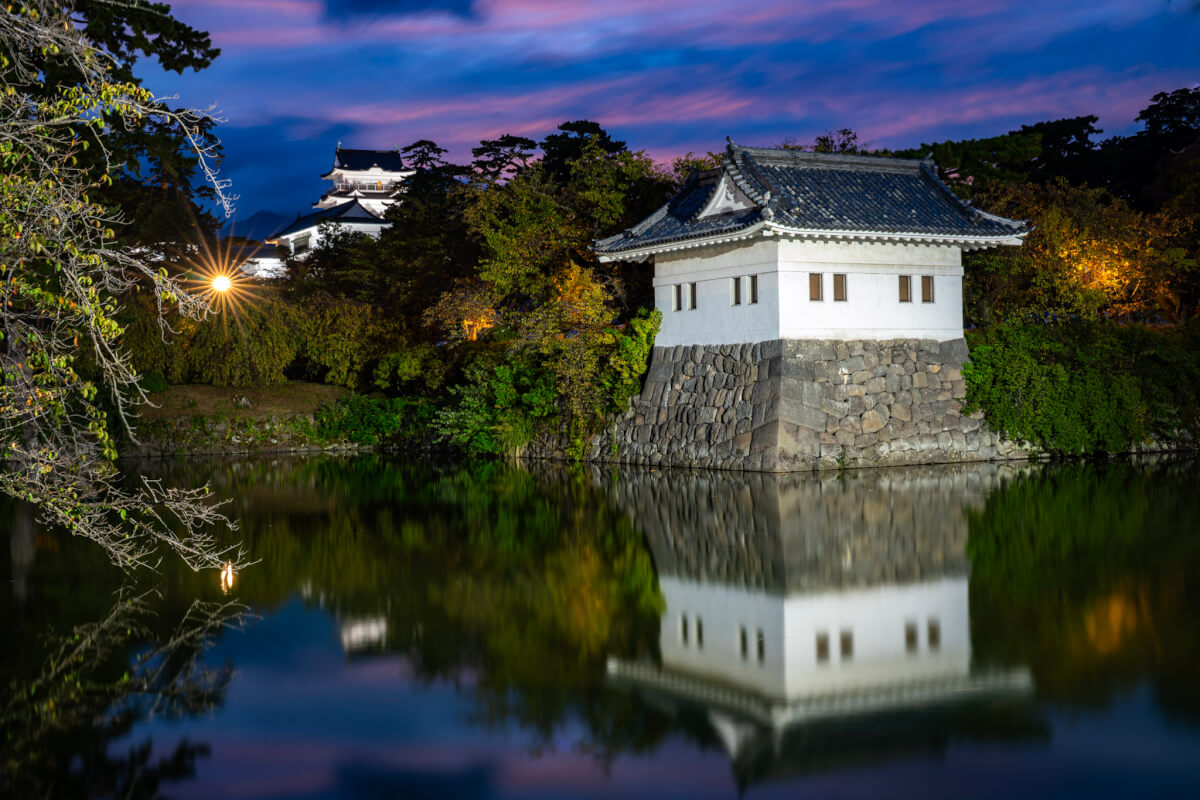 小田原城夜景写真撮影