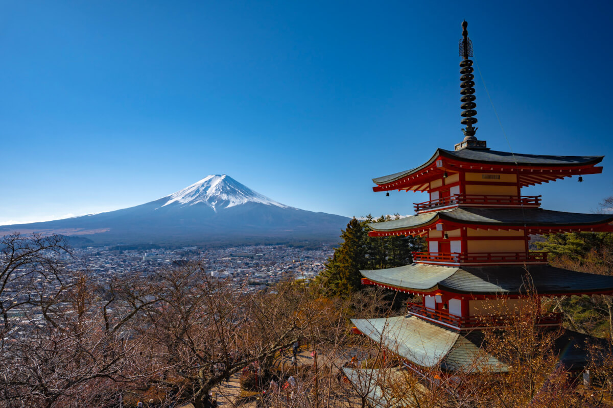 新倉山浅間公園の富士山