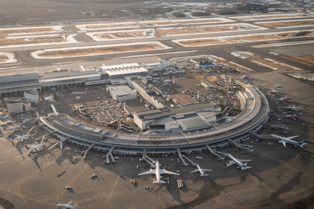 新千歳空港上空写真