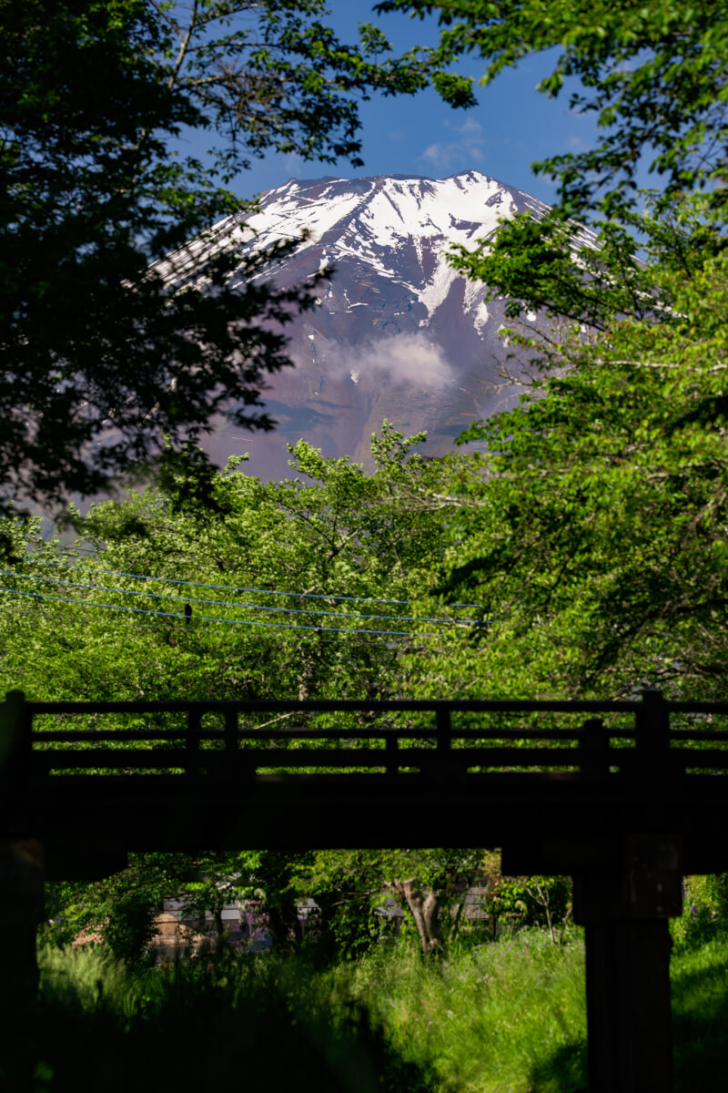 新名庄川富士山写真撮影スポットお宮橋