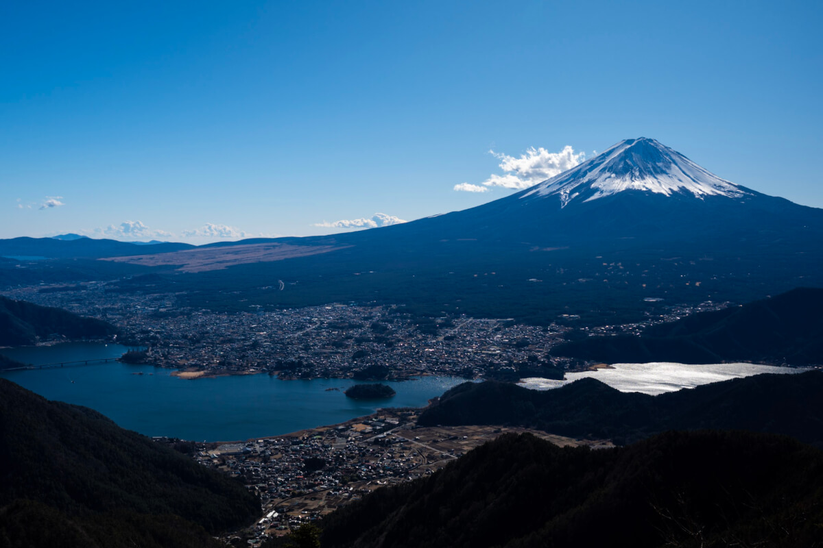 新道峠FUJIYAMAツインテラス富士山写真