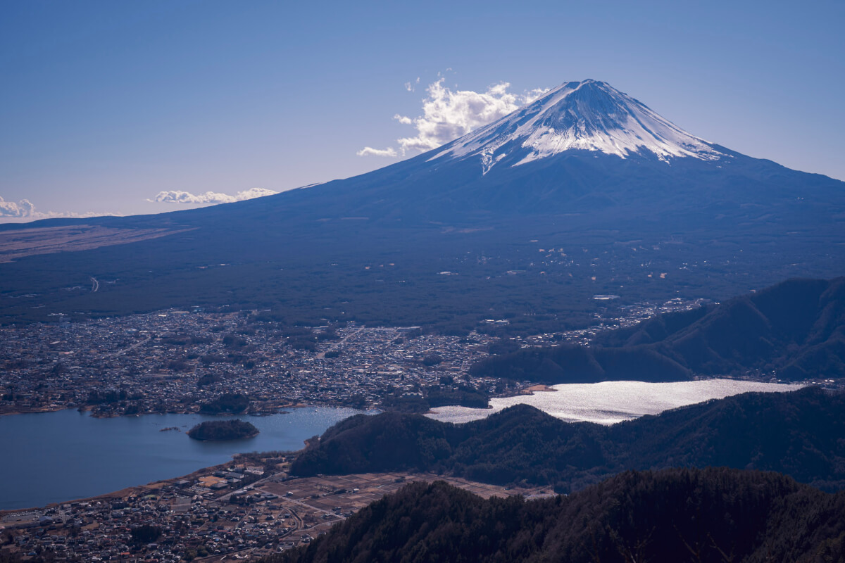 新道峠FUJIYAMAツインテラス富士山写真