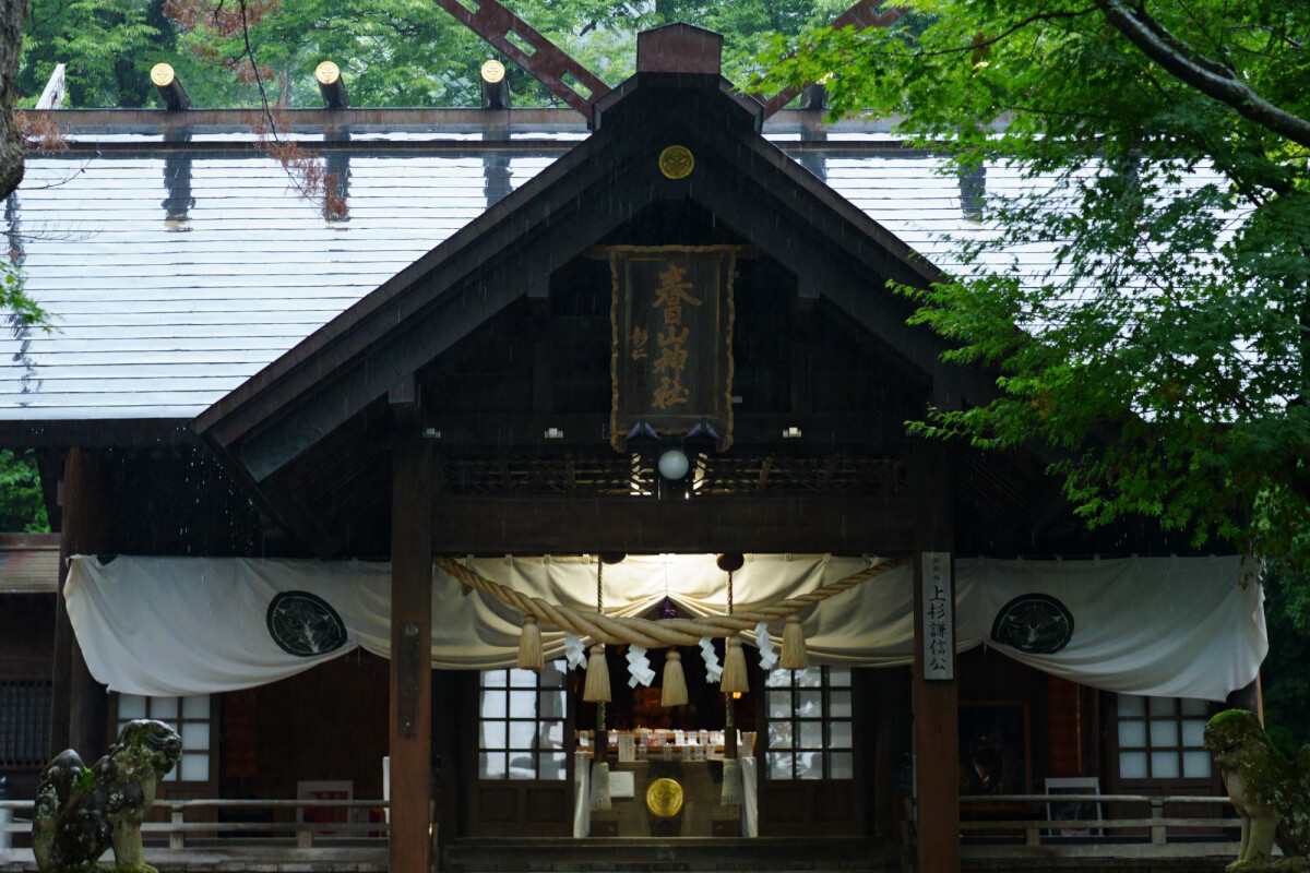 春日山城の写真撮影スポット