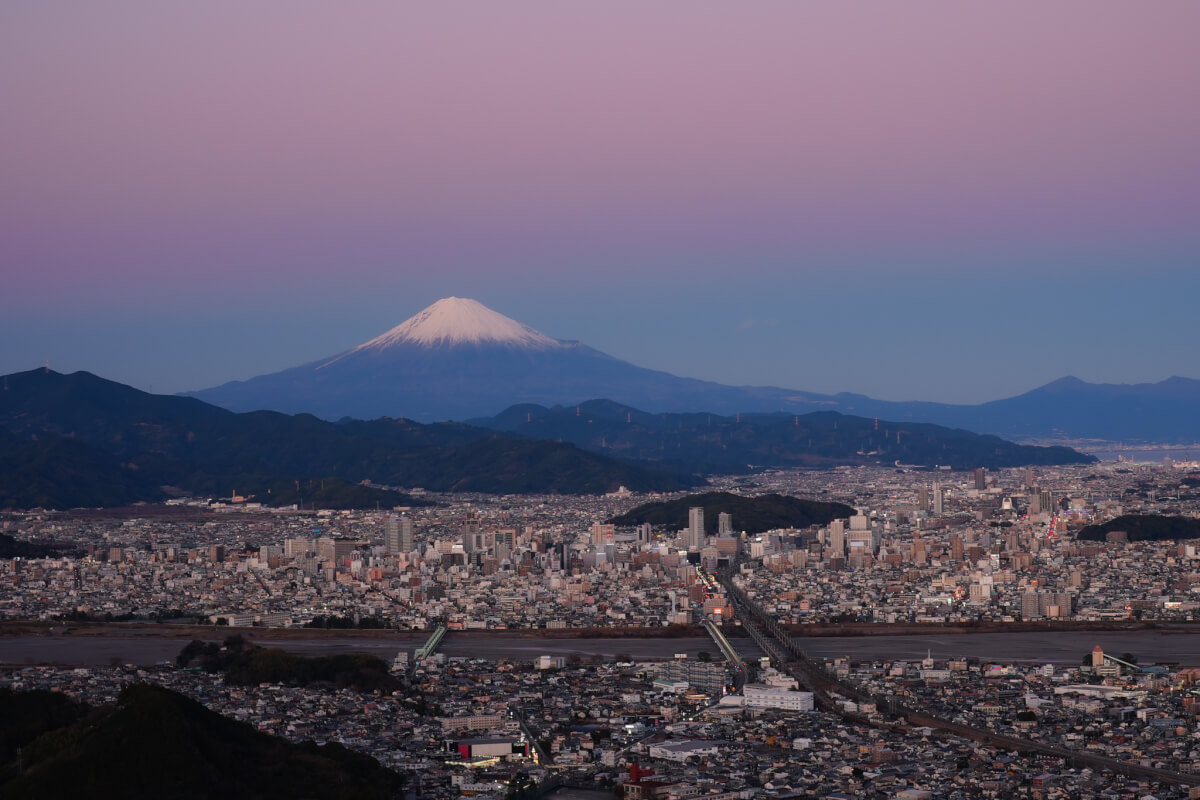 朝鮮岩富士山静岡市夜景写真撮影スポット