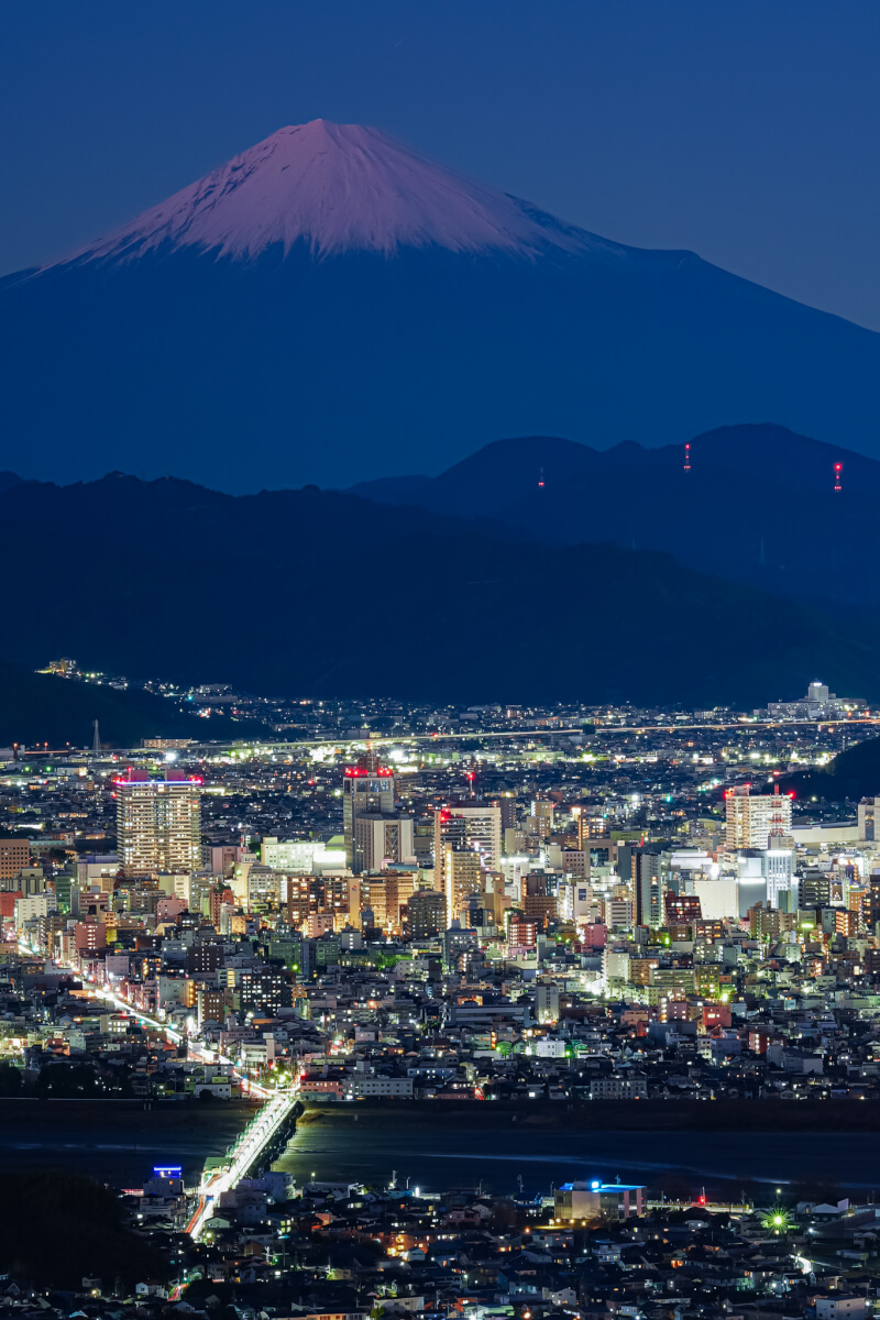 朝鮮岩富士山静岡市夜景写真撮影スポット