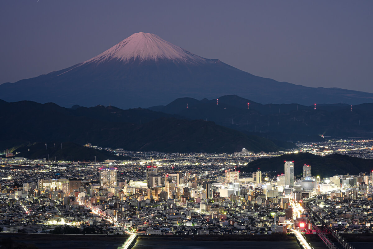 朝鮮岩富士山静岡市夜景写真撮影スポット