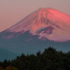 末広山公園の朝焼け富士山写真