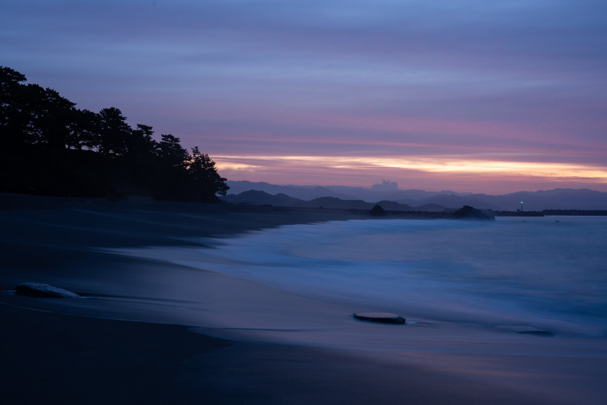 桂浜高知の夏早朝日写真撮影