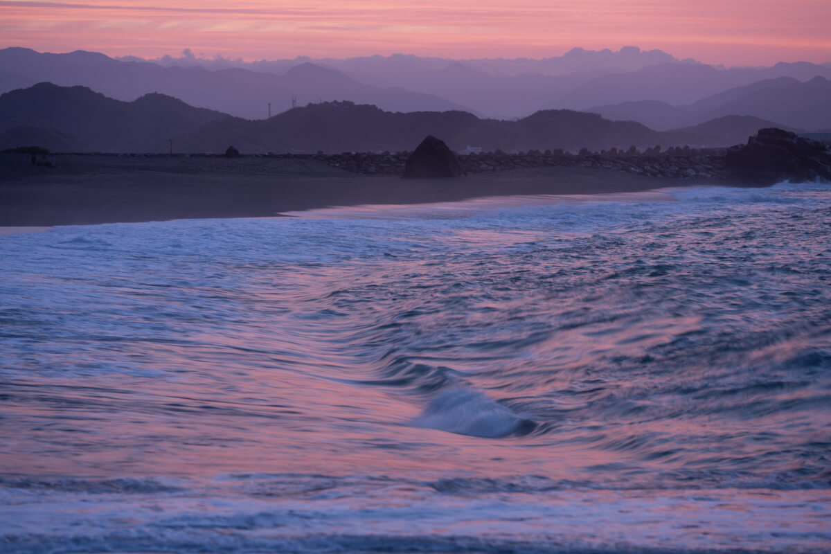 桂浜高知の夏早朝日写真撮影