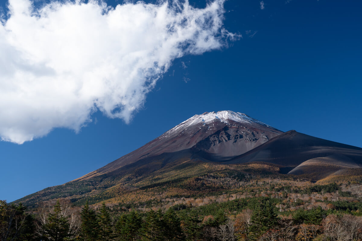 水ヶ塚駐車場と富士山