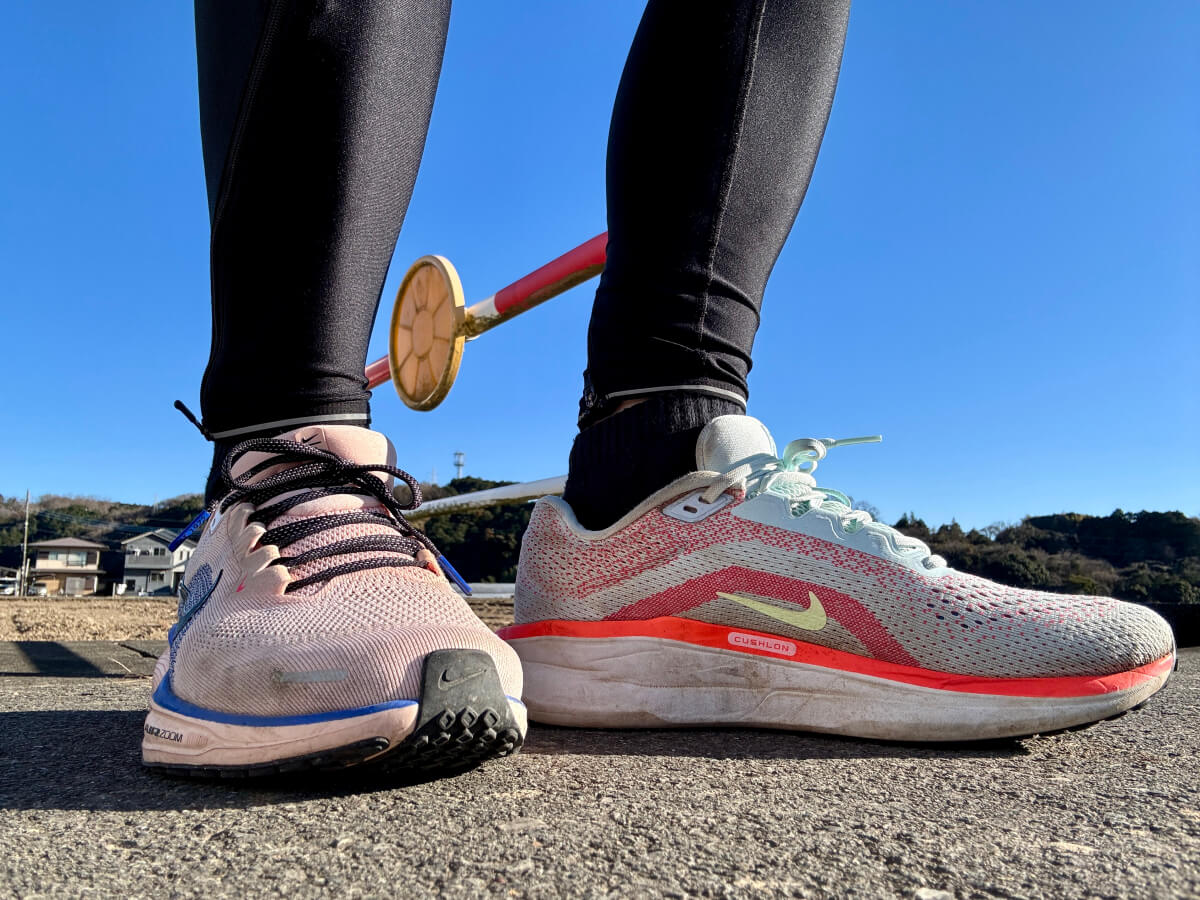 片足づつペガサス・ウィンフロー履いて走ってみた