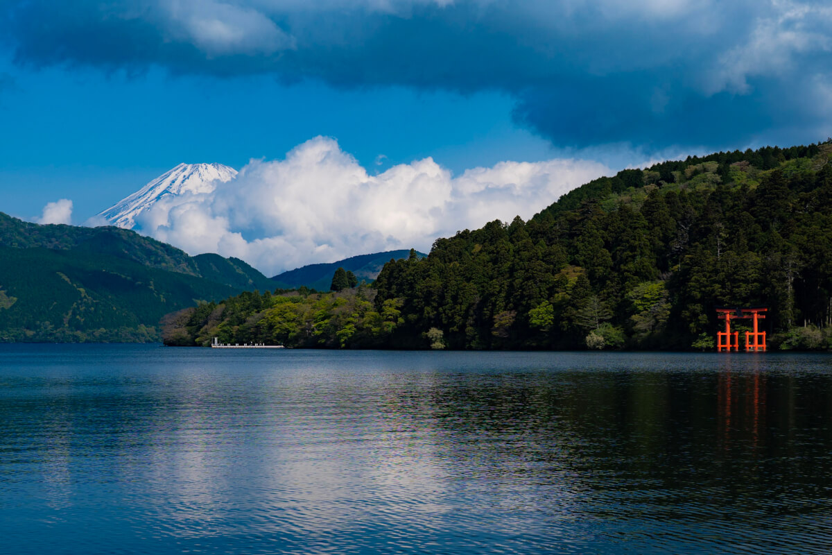 箱根八里石畳ランニングと富士山