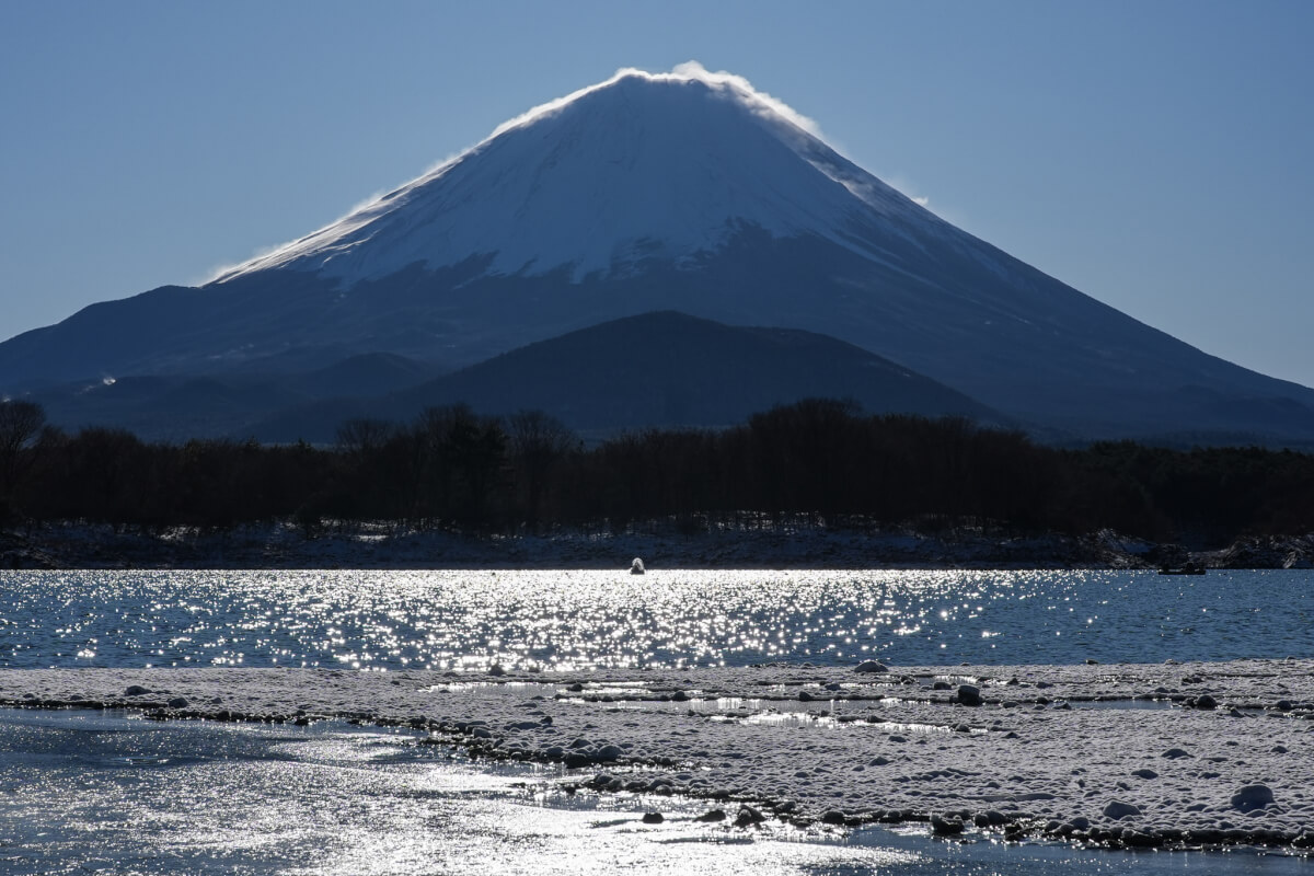 精進湖他手合浜富士山画像
