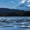 西湖根場浜と富士山