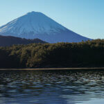 西湖根場浜の富士山写真スポット