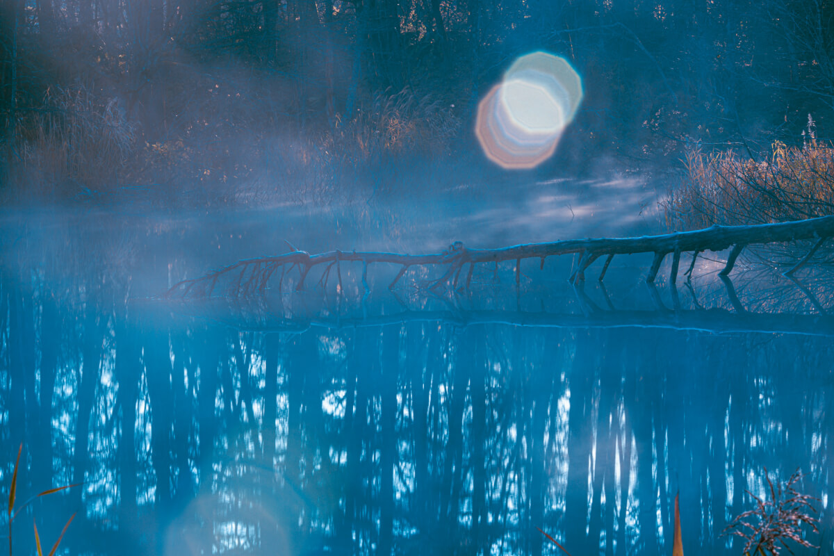 青沼早朝写真撮影五色沼湖沼群